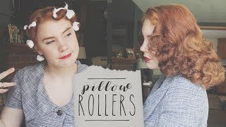 Floofy Vintage Hair  Pillow Rollers Tutorial [upl. by Francois]