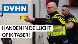 Politie traint in Zuidlaren met stroomstootwapen [upl. by Aiselad]