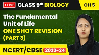 The Fundamental Unit of Life  One Shot Revision Part 3  Class 9 Biology Chapter 5  LIVE [upl. by Akiras210]