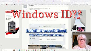 Windows ID Schlüssel auslesen ► Installationsschlüssel ► Installierter Schlüssel ► Howto Anleitung [upl. by Kendy579]