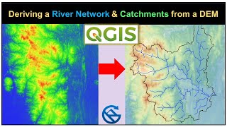 Catchment area Calculation using QGIS  Watershed Delineation [upl. by Ittam]