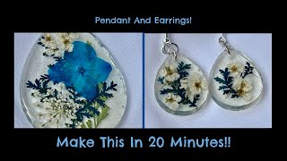 138 Easy UV Resin Jewelry With Dried Flowers  Done In 20 Minutes [upl. by Anivlek560]