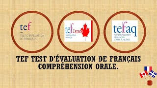 TEFAQTEFCanadaTEF Compréhension Orale Examen6test en temps réel Full Listening exam 2021 [upl. by Mchenry776]