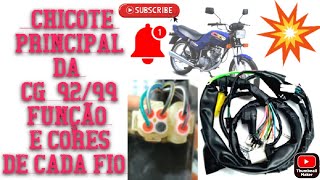 🔴CHICOTE PRINCIPAL DA CG 9299 FUNÇÕES E CORES DE CADA FIO 💥 [upl. by Pansy650]