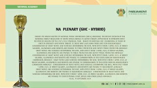 NA PLENARY GHC  HYBRID 19 September 2024 [upl. by Bobbi]