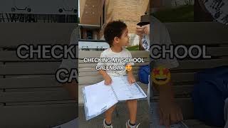 Checking my school calendar kids viralshorts school [upl. by Redmer]