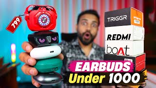 Top 5 Earbuds Under 1000  Best 5 tws Under 1000  Under 1k Earbuds [upl. by Astraea]