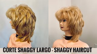 Corte Shaggy Largo con Flequillo  SHAGGY HAIRCUT [upl. by Milly]