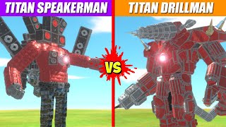 Titan Speakerman vs Titan Drillman  Animal Revolt Battle Simulator [upl. by Mcspadden]