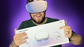 Meta Oculus Quest 2 Unboxing and Setup  Owning VR for the first time [upl. by Guilbert]