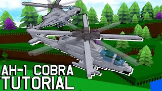 AH1 Cobra Helicopter Tutorial  Build a Boat for Treasure BABFT [upl. by Anaynek]