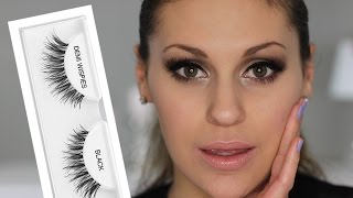 FALSCHE WIMPERN richtig aufkleben  Tutorial Deutsch  Vicky Lash [upl. by Spearman]