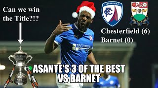 Akwasi Asantes 3 Of The BEST vs Barnet FC Hattrick Hero for Chesterfield against Barnet 60 [upl. by Blossom]