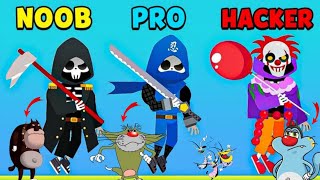 NOOB vs PRO vs HACKER In Death Incoming  Oggy And Jack Voice  Max Level Gameplay AryaanOP [upl. by Broder179]