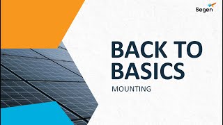 Back to Basics  Solar Panel Mounting Systems [upl. by Abraham564]