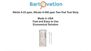 How to Use Bartovation Nitrite  Nitrate Two Pad Test Strips [upl. by Peterec]