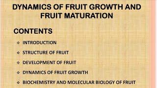 Dynamic of fruits growth  PPT [upl. by Acirred]