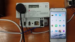 Reading electricity meter with Optical Probe and Smart Phone compatible with IEC 6205621 [upl. by Fitzgerald]