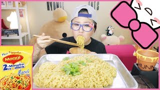 INDIAN MAGGI MASALA NOODLES  MUKBANG [upl. by Ahsatin]