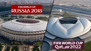 Estadios RUSIA 2018 VS QATAR 2022 [upl. by Mead]