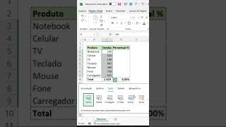 Como calcular o percentual no Excel [upl. by Lund]