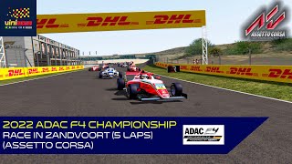 2022 ADAC F4 Championship  Race in Zandvoort 5 laps  Assetto Corsa [upl. by Harwill750]