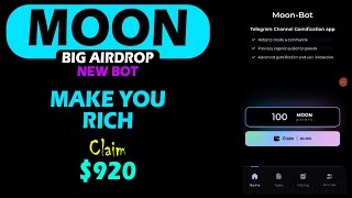 Moon Airdrop Update  Moon Ai Airdrop  Moon Bot Withdraw Moon Airdrop  Moon Airdrop Listing [upl. by Marlowe612]