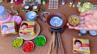 Miniature ParleG cakeEasy Biscuit Cake RecipeMini Kitchen A🥰 [upl. by Nylanaj]