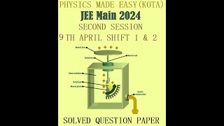 JEE MAIN 2024 SESSION  2 9 TH APRIL SHIFT  1 AND 2 SOLVED PAPER GOLD LEAF ELECTROSCOPE  1 [upl. by Aguayo22]