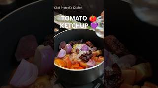 TOMATO Ketchup 🍅💜 ketchup tomatoketchup tomatoketchuprecipe tomatosauce saucerecipe snacks [upl. by Tdnerb]