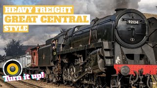 9F 92134 on a Great Central Railway long freight Turn it up [upl. by Doti596]