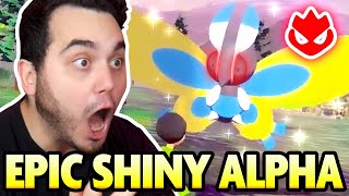 INSANE SHINY ALPHA REACTION Shiny Alpha MOTHIM in Pokemon Legends Arceus [upl. by Eikcir]