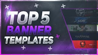 📸 TOP 5 FREE YouTube Banner Templates 16  FREE DOWNLOAD [upl. by Hurlee]