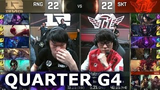 SKT vs RNG  Game 4 Quarter Finals Worlds 2016  LoL S6 World Championship SK Telecom T1 vs RNG G4 [upl. by Llehsal]