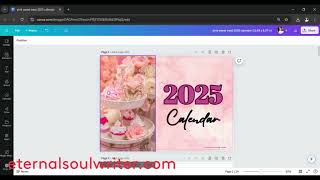 2025 Pink Sweet Treats Calendar  Canva Design  Buy Now at eternalsoulwritercom canva calendar [upl. by Names]