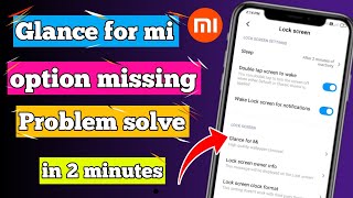 How to enable glance for mi option Mobile me glance for mi ka option kaise laye [upl. by Ryley449]