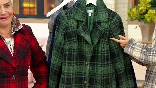 Joan Rivers Plaid Sherpa Teddy Coat on QVC [upl. by Ali524]