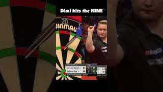 9Darter by Dimitri van den Bergh at the World Matchplay [upl. by Black]