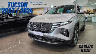 Tucson 2024  2023  Limited Plata  el interior en gris es hermoso❤️ [upl. by Eustashe]