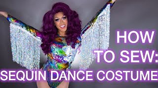 How to Sew a Sequin Dance Costume With Fringe [upl. by Bartie]