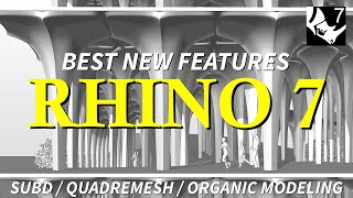 Top NEW RHINO 7 FEATURES tutorial SUBD ORGANIC MODELING REMESH GRASSHOPPER [upl. by Hardan]