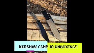 Kershaw camp 10 tan version unboxing kershawcamp10 kershaw kershawknives [upl. by Angus]