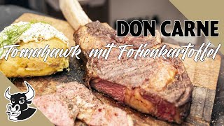 Tomahawk Steak mit Folienkartoffel  DON CARNE [upl. by Ratcliffe]