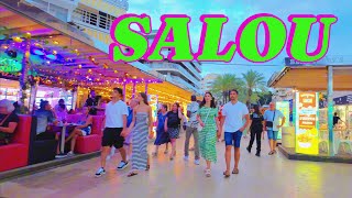 SALOU SPAIN  WALKING TOUR  SalouNightlife Saturday tour 4k hdr July 2024 [upl. by Gianna]