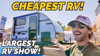 The CHEAPEST RV at America’s LARGEST RV show 2025 Forest River Aurora 13BHX [upl. by Adnilak]