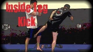 Muay Thai  How to Throw a Inside Leg Kick [upl. by Lillywhite543]