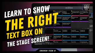 ProPresenter 7 Mastery Learn to Show the Right Text Box on the Stage Screen [upl. by Ezzo343]