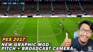 PES 2017 NEW GRAPHIC MOD 2024 WITH PITCH amp BOARDCAST CAMERA PES 2017 PC GAMEPLAY [upl. by Panter]