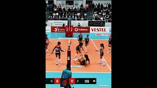 Ayçin Akyol😲 Heres The Real Monster Block volleyball [upl. by Tippets]