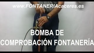 Bomba de Comprobación Manual como hacer una [upl. by Nimzaj]